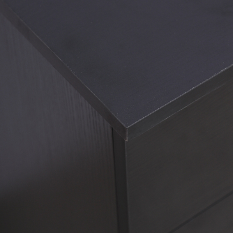 HOMCOM 120cm Computer Desk Writing PC Table Workstation Laptop w/ 3 Shelf & Drawers Black