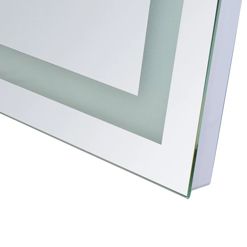 HOMCOM LED Illuminated Bathroom Mirror, 120Wx60HX4D cm-Silver