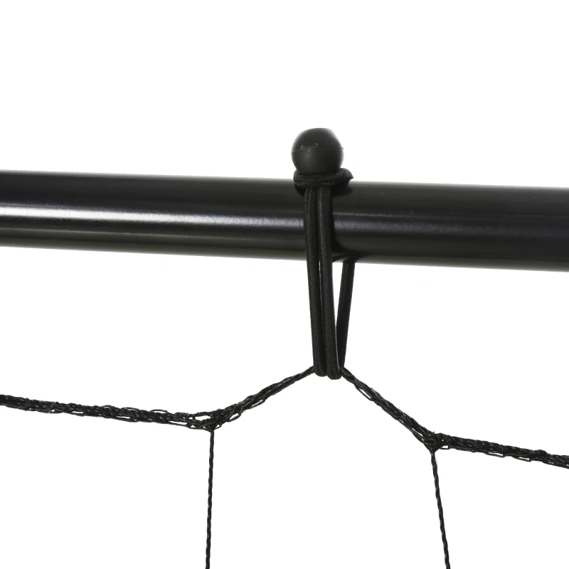 HOMCOM Voetbaldoelen voetbalnet voor voetbal basketbal honkbal staal (Q195) geel + zwart