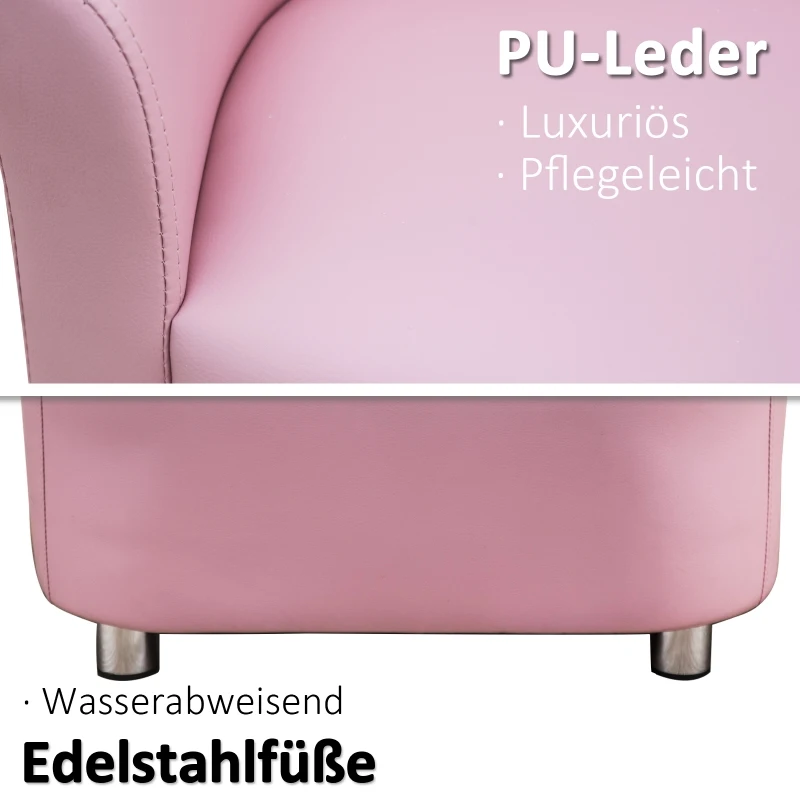 PawHut luxe hondenbank hondensofa kunstleer kattenbank hondenmand huisdier roze
