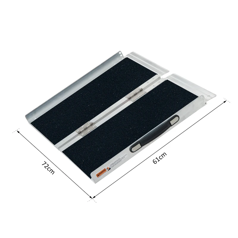 HOMCOM 2ft Aluminium Multi-Use Mobility Assistance Ramp w/ Portable Handle Lock