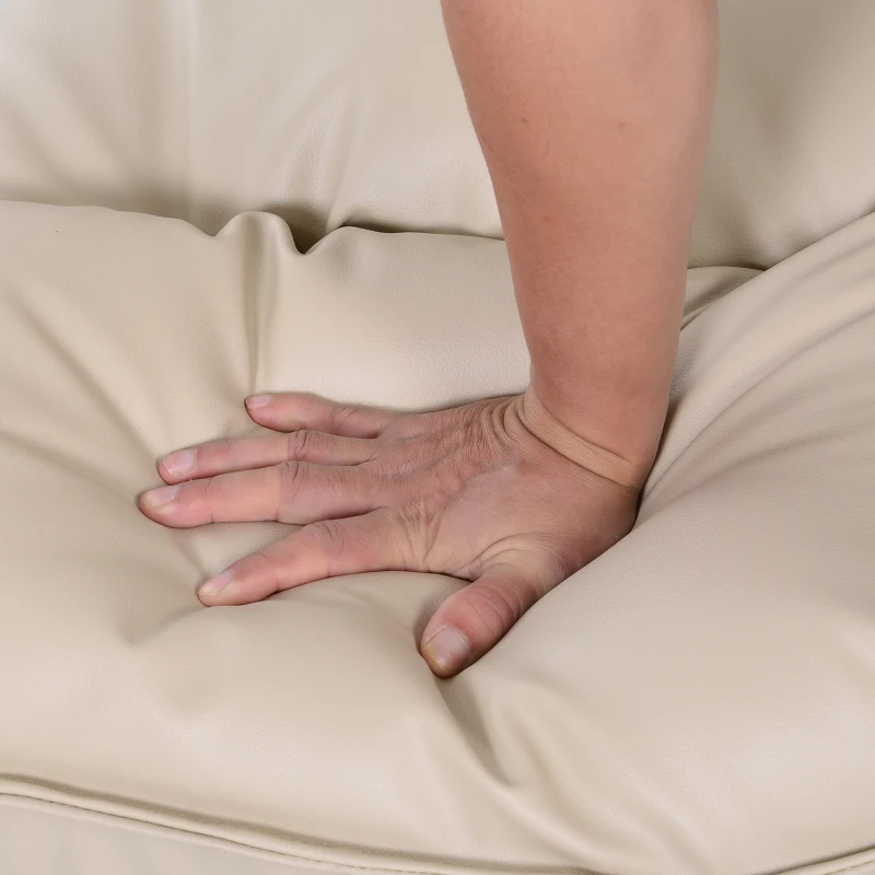 zitkussen relaxstoel ligstoel vloerkussen zitzak verstelbaar met rugleuning roomwit