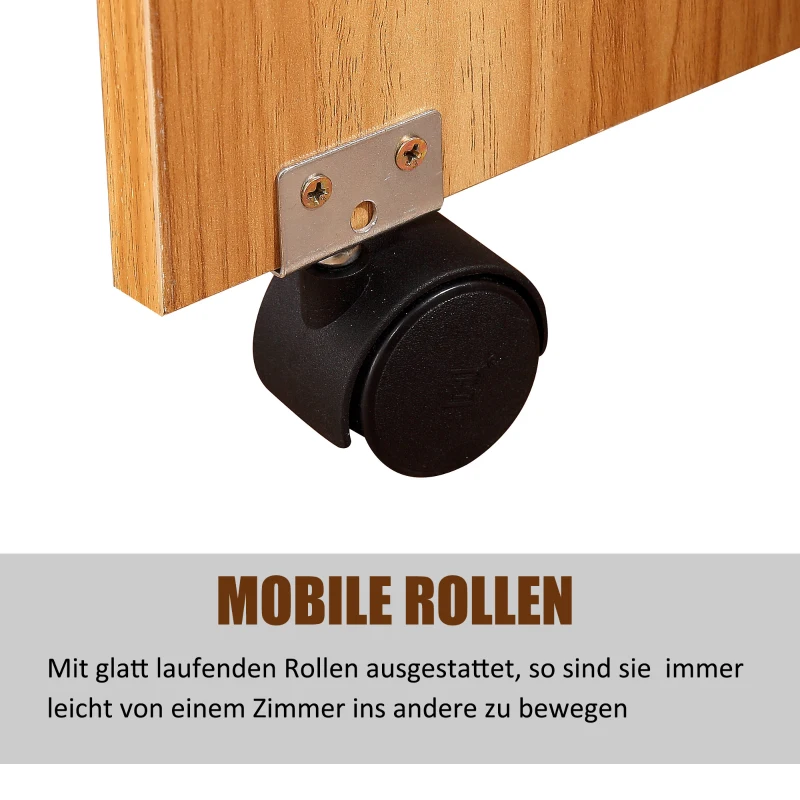 HOMCOM klaptafel mobiele tafel met wielen bureau bijzettafel Bureau