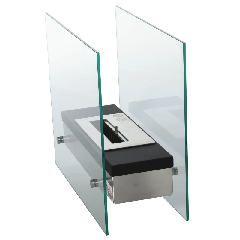 HOMCOM biohaard ethanolhaard bio-ethanolbrander 1,5 l brandduur roestvrij staal