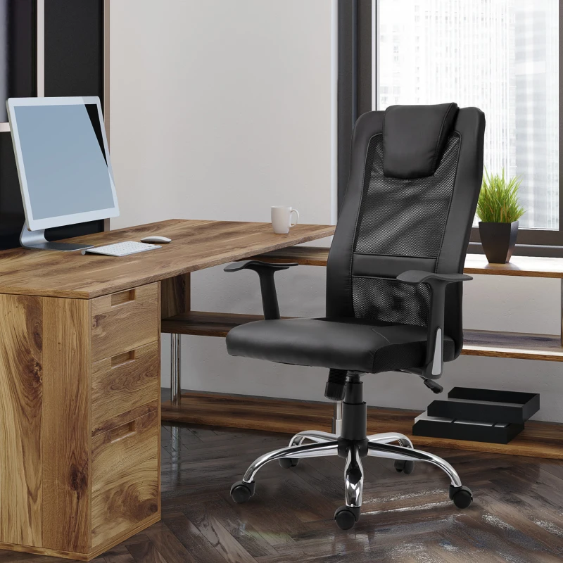 Vinsetto High Back Mesh Office Chair Swivel Ergonomic Task Executive Seat Adjustable Black