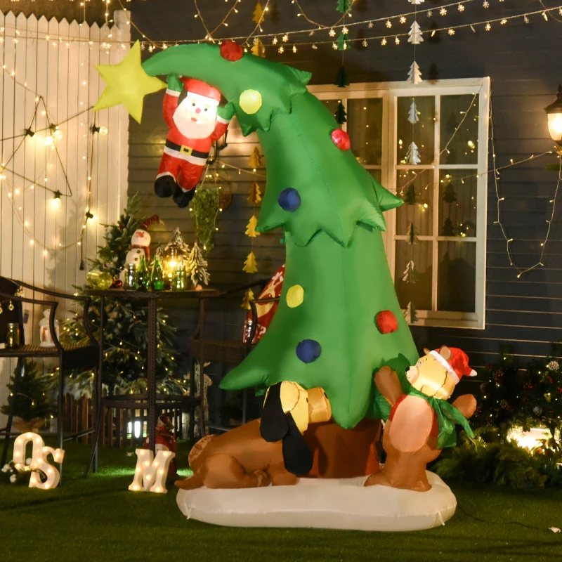 HOMCOM Opblaasbare kerstboom