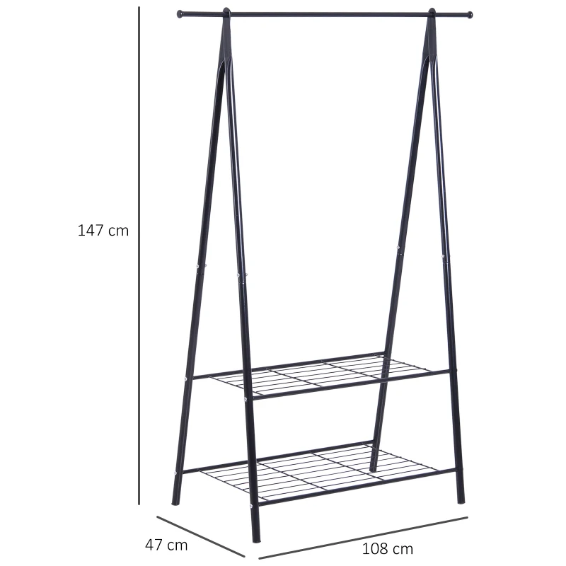 Kapstok met schoenenrek kledingrek kledingstang wasrek