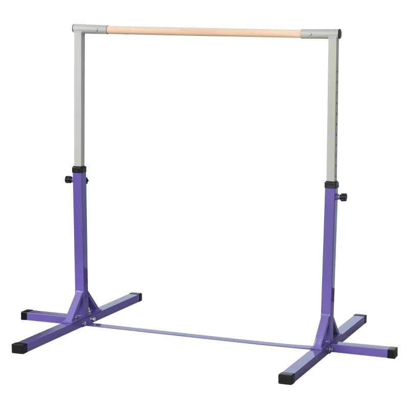 Steel Frame Adjustable Horizonal Gymnastics Bar Purple Aosom IE