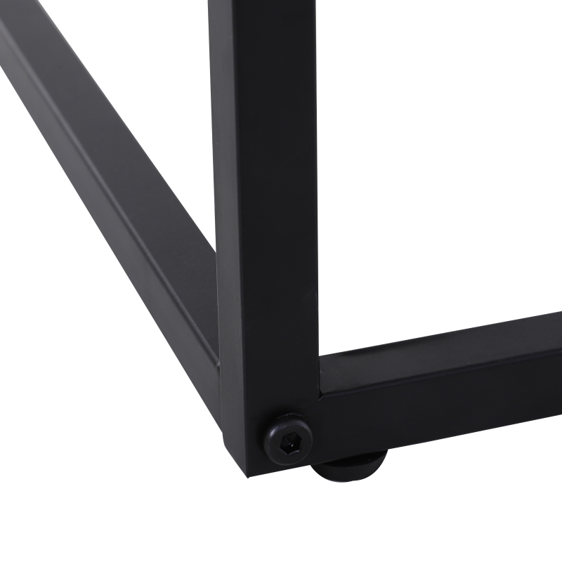 HOMCOM bijzettafel in C-vorm koffietafel salontafel statafel metalen tafel