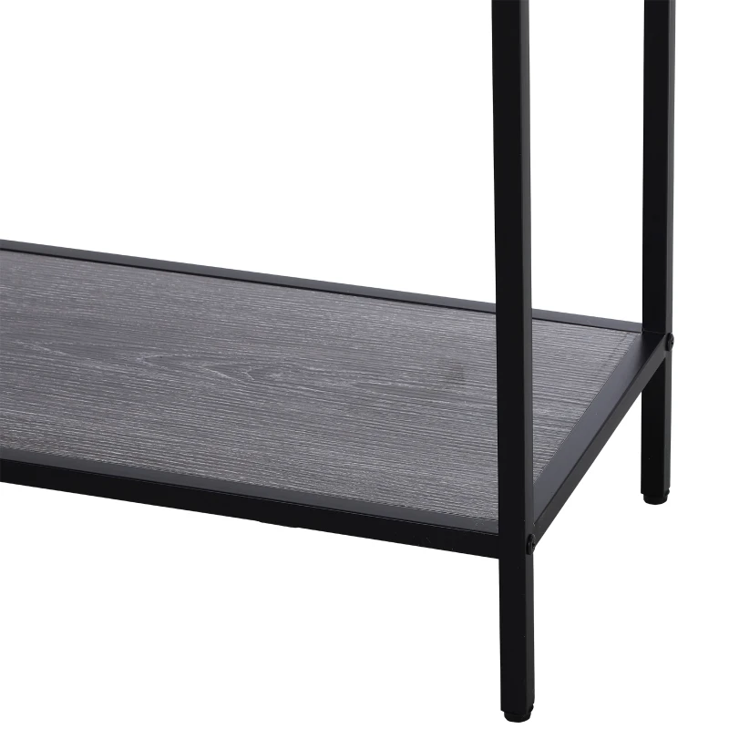 HOMCOM bijzettafel entreetafel 2 schuiflades onderste plank staal grijs 120 x 30 x 81,5 cm | Aosom.de