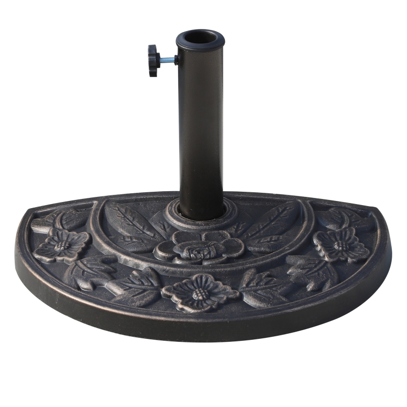 Outsunny Heavy Duty Parasol Umbrella Base, Resin-Bronze Colour