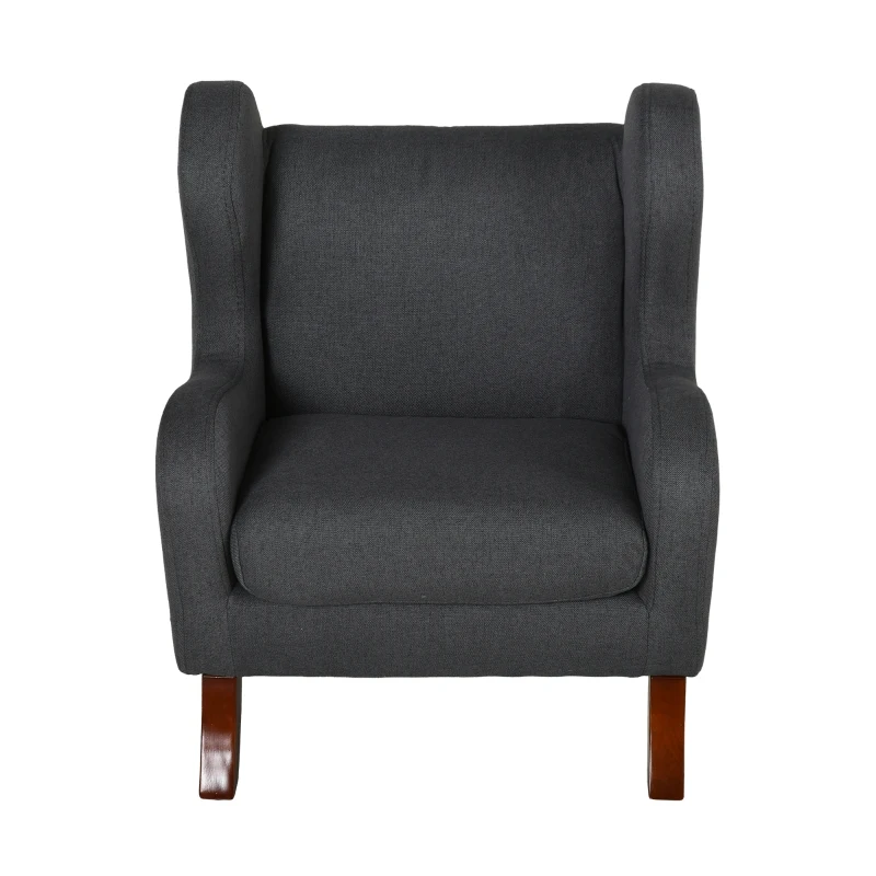 HOMCOM kinderstoel mini-stoel kinderbank voor 3-8 jaar houten poten grijs 45.5x43x56