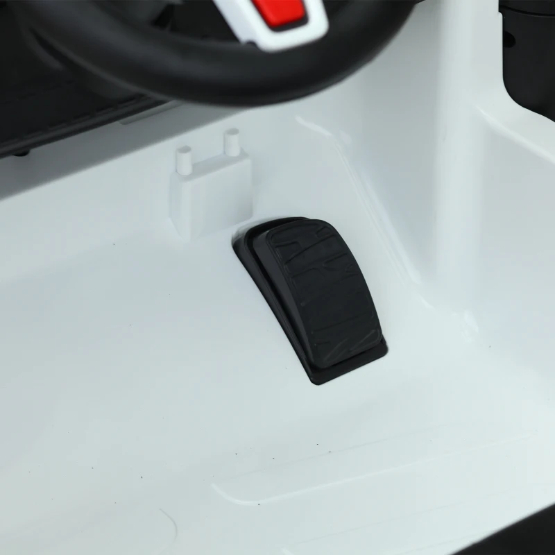 HOMCOM Kinderauto met afstandsbediening elektrische auto kindervoertuig kinderwagen wit