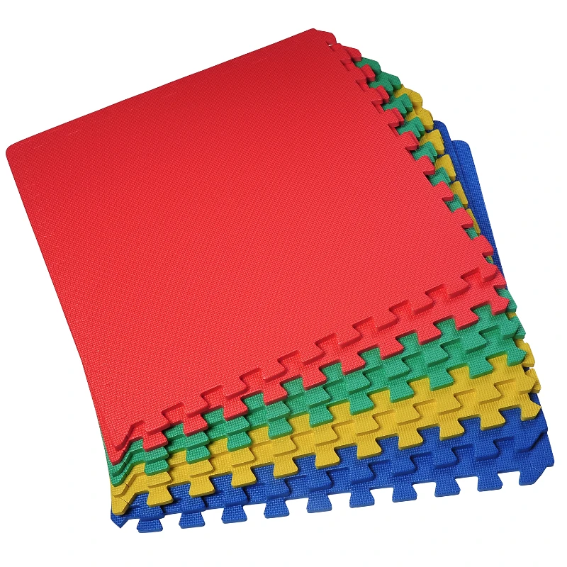 HOMCOM Puzzelmat speelkleed vloermat kinderspeeltapijt gymnastiekmat veelkleurig 8-delig