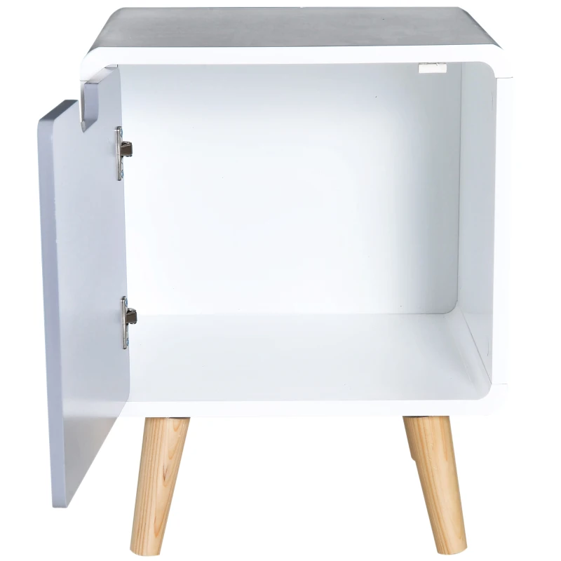 HOMCOM Nachttafeltje modern design nachtkastje met 1 plank wit