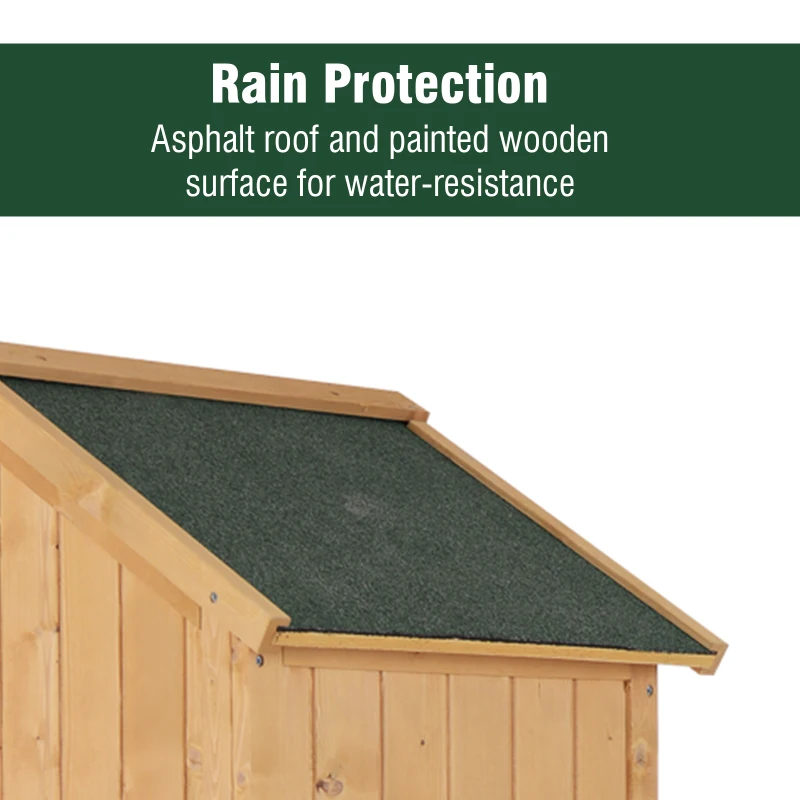 Outsunny Garden Shed, Water-resistant Spire Roof-Burlywood Colour
