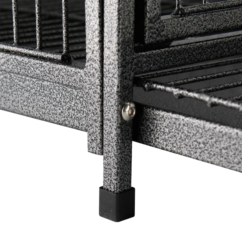 Pawhut Bird Travel Cage, 46Lx36Wx56H cm, Metal-Black