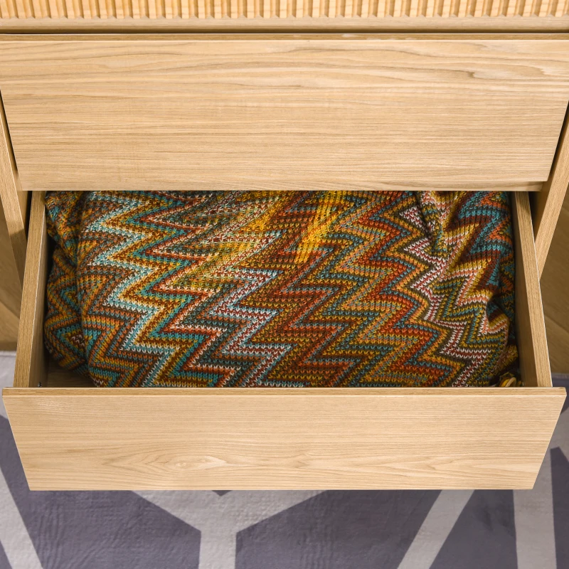 HOMCOM Bedside Drawer Chest Storage Cabinet Side Table Dresser for Living Room