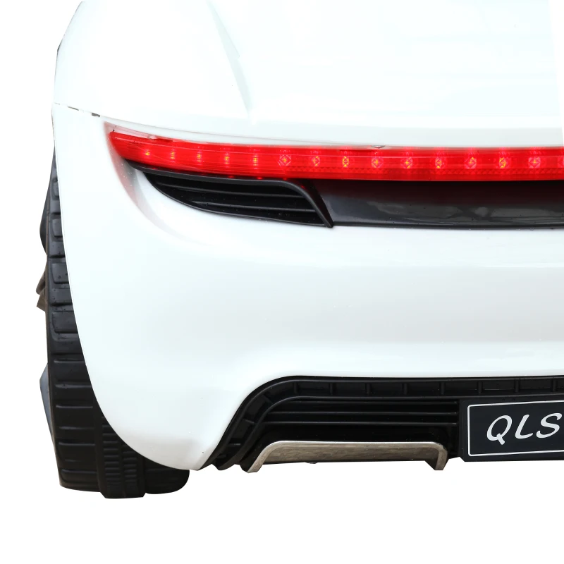 HOMCOM Kinderauto met afstandsbediening elektrische auto kindervoertuig kinderwagen wit