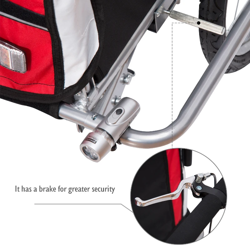 HOMCOM 2-Seater Child carrier Baby Stroller