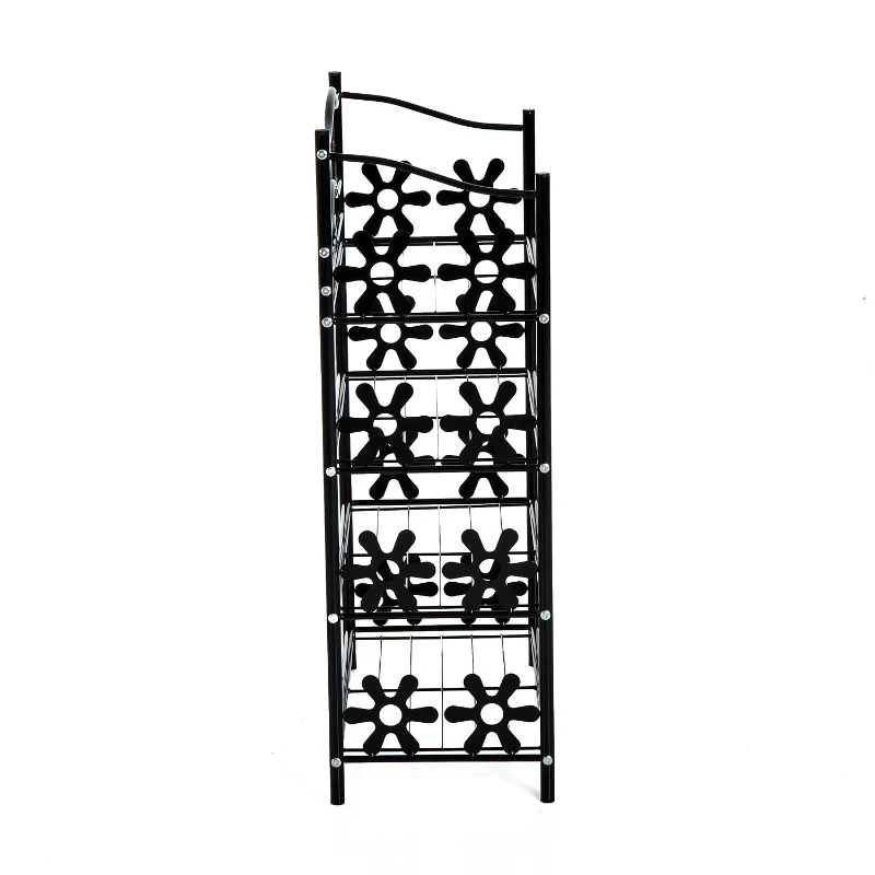 HOMCOM plantenrek bloemenrek plantenstandaard plantenetagere metaal 4 niveaus zwart