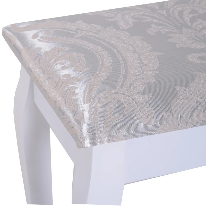 HOMCOM make-uptafel kaptafel kappen make-uptafel met spiegel krukje wit / zwart