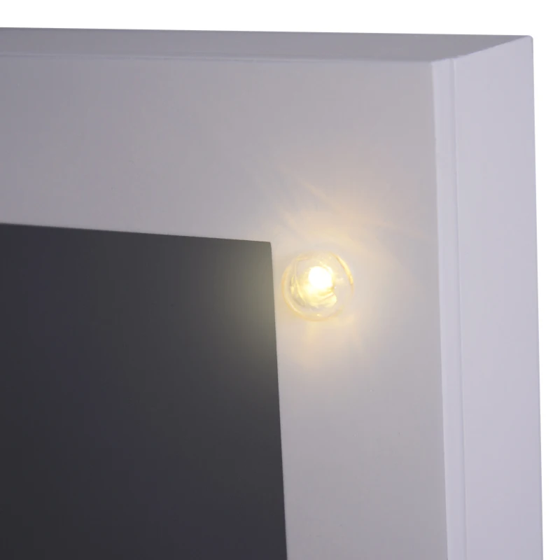 HOMCOM sieradenkast spiegel LED-verlichting spiegelkast verstelbare spiegel