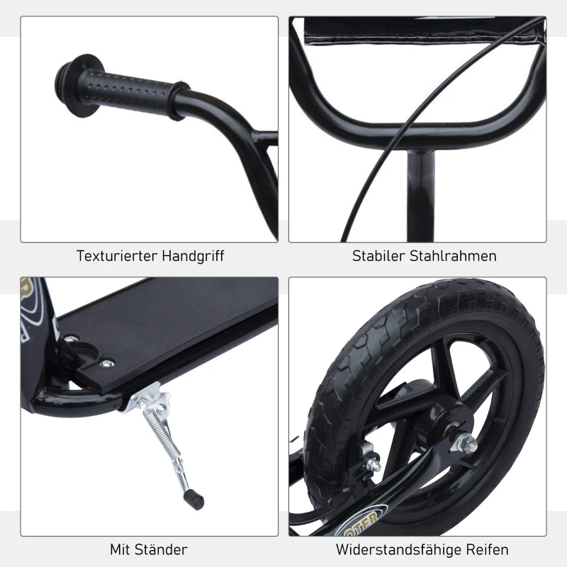 HOMCOM Kinderstep step scooter stadsstep kinderscooter step voor kinderen kickboard 2 kleuren