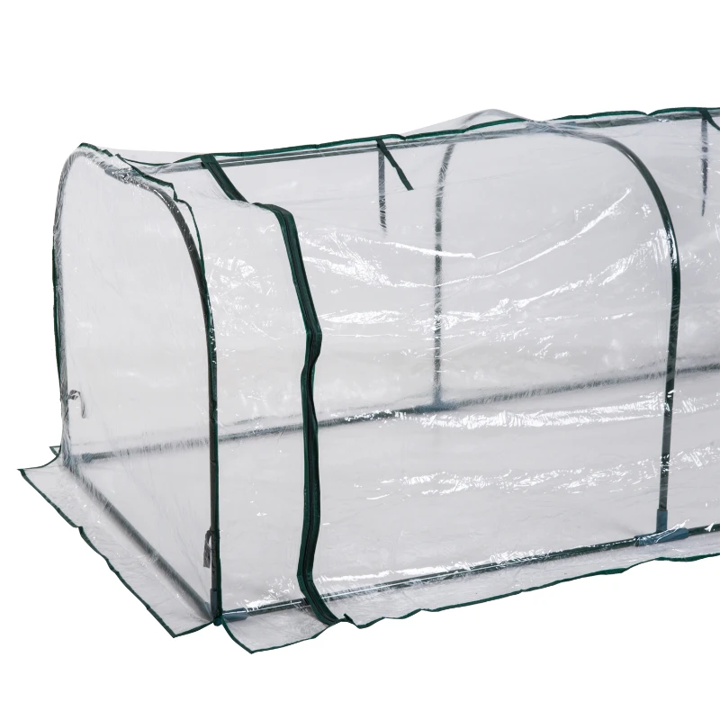 Outsunny PVC Transparent Greenhouse, Steel Frame, S size