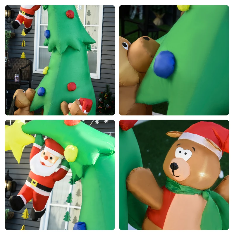 HOMCOM Opblaasbare kerstboom