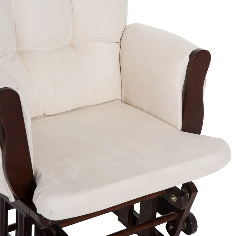 schommelstoel met kruk verpleegstoel schommelstoel synthetisch suède 2 kleuren