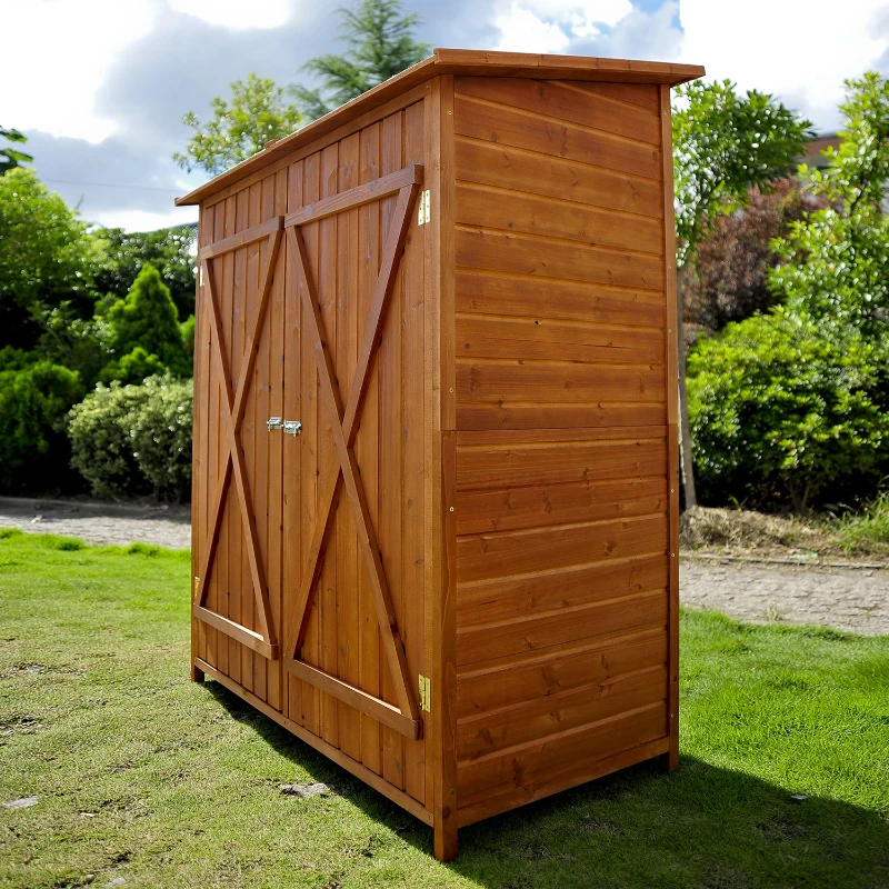 Outsunny Garden Shed Double Door Storage Cabinet