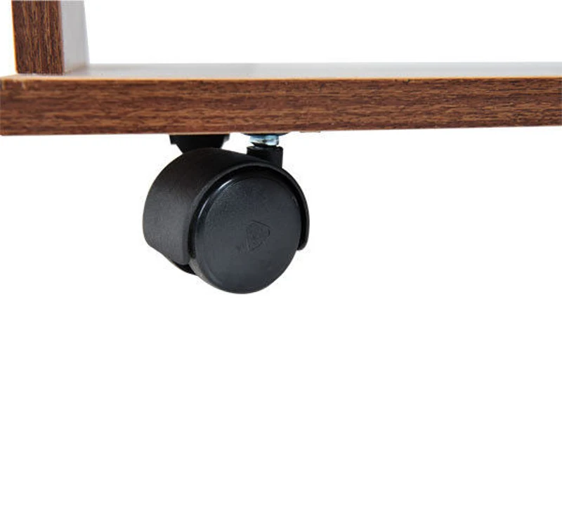 HOMCOM Open Wardrobe W/ Clothes Hanging Rail-Walnut