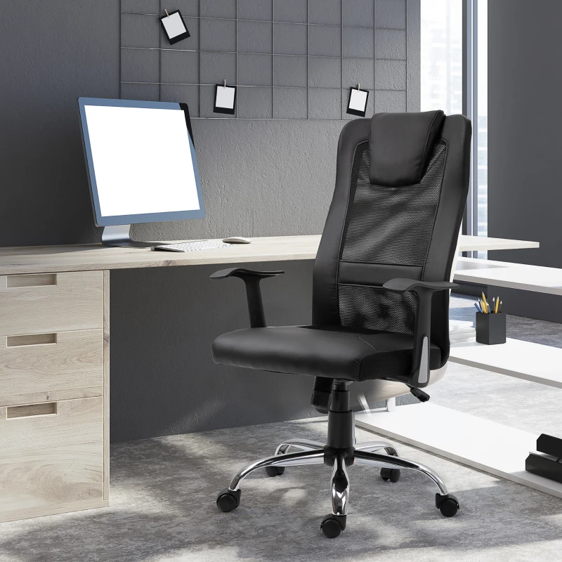 Vinsetto High Back Mesh Office Chair Swivel Ergonomic Task Executive Seat Adjustable Black