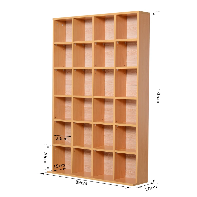 HOMCOM Shelves Rack Unit 24-Beech