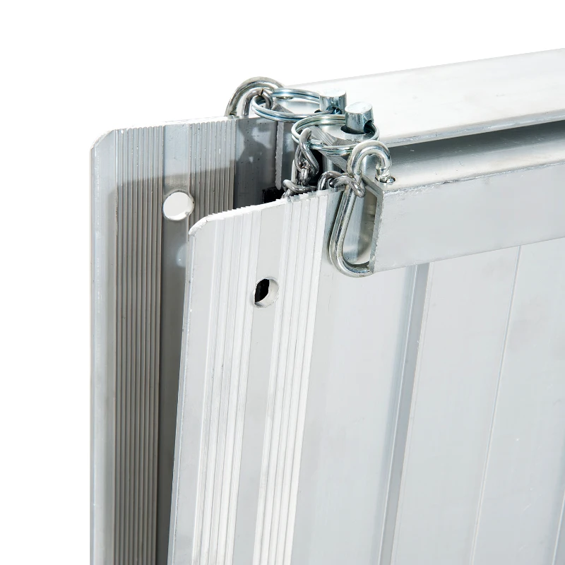 HOMCOM 2ft Aluminium Multi-Use Mobility Assistance Ramp w/ Portable Handle Lock