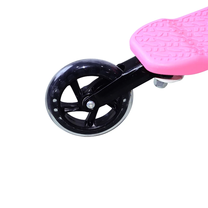 HOMCOM Kids 3 Wheels Foldable Scooter-Pink/White