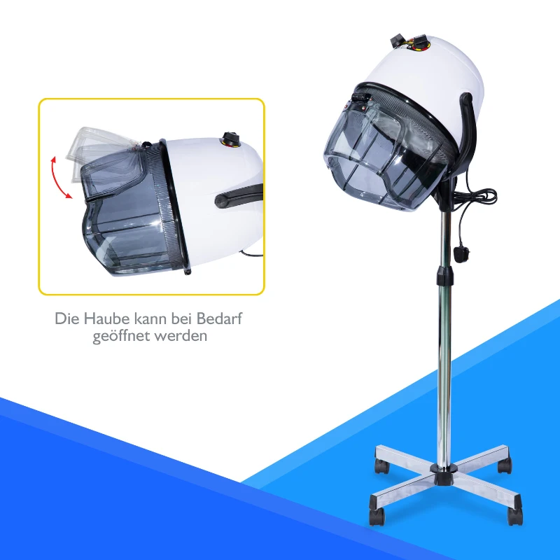 HOMCOM Droogkap föhnkap haardroger kap standvoet 1180 watt