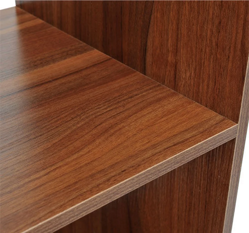 HOMCOM Open Wardrobe W/ Clothes Hanging Rail-Walnut