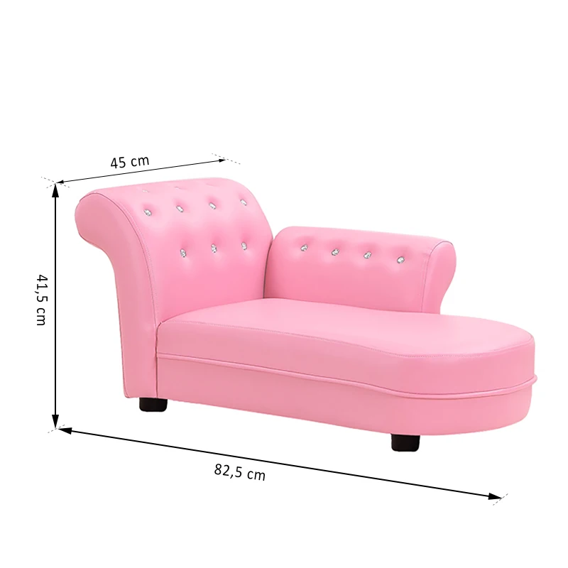 Kinderbank bank kinderstoel kinderkamer zachte bank meubelen chaise longue bank roze