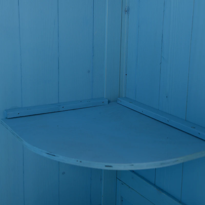 Outsunny Garden Shed, Water-resistant Spire Roof-Blue