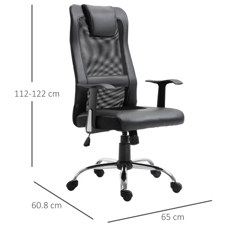 Vinsetto High Back Mesh Office Chair Swivel Ergonomic Task Executive Seat Adjustable Black