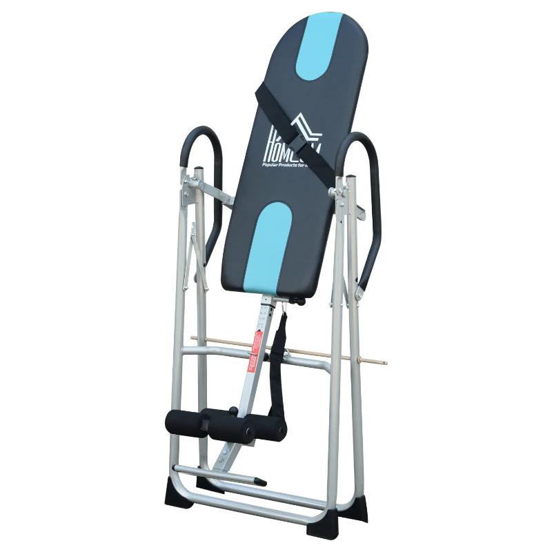 HOMCOM Foldable Gravity Inversion Table AB Exercise Bench Back Therapy Home Fitness Bench, Multi