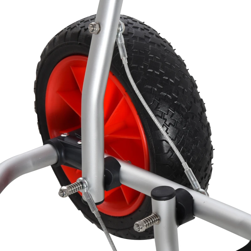 Kajaktrailer aluminium boottrailer inklapbaar ruimtebesparend PU-banden zilver 75 kg