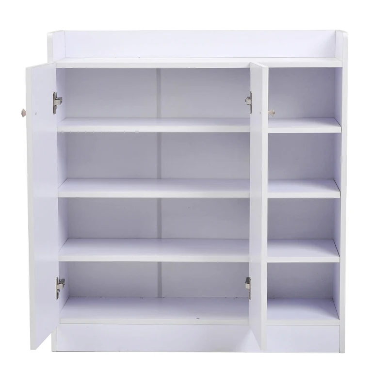 HOMCOM Dressoir sideboard wit hout schoenenkast schoenenrek plank universele kast plank