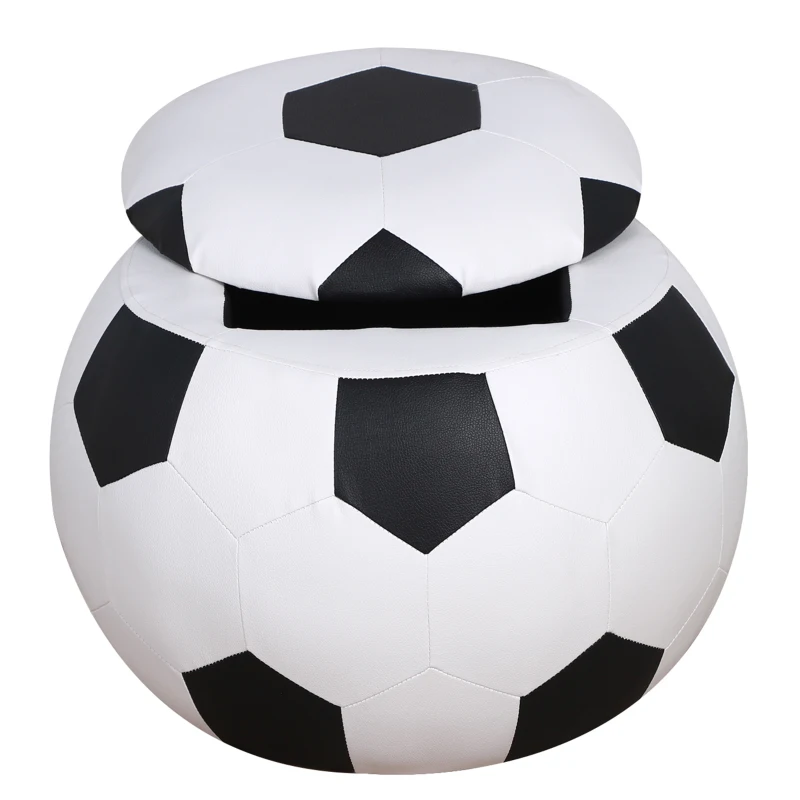 HOMCOM kinderbank in voetbal-design Kinderkruk met opbergruimte Kinderstoel