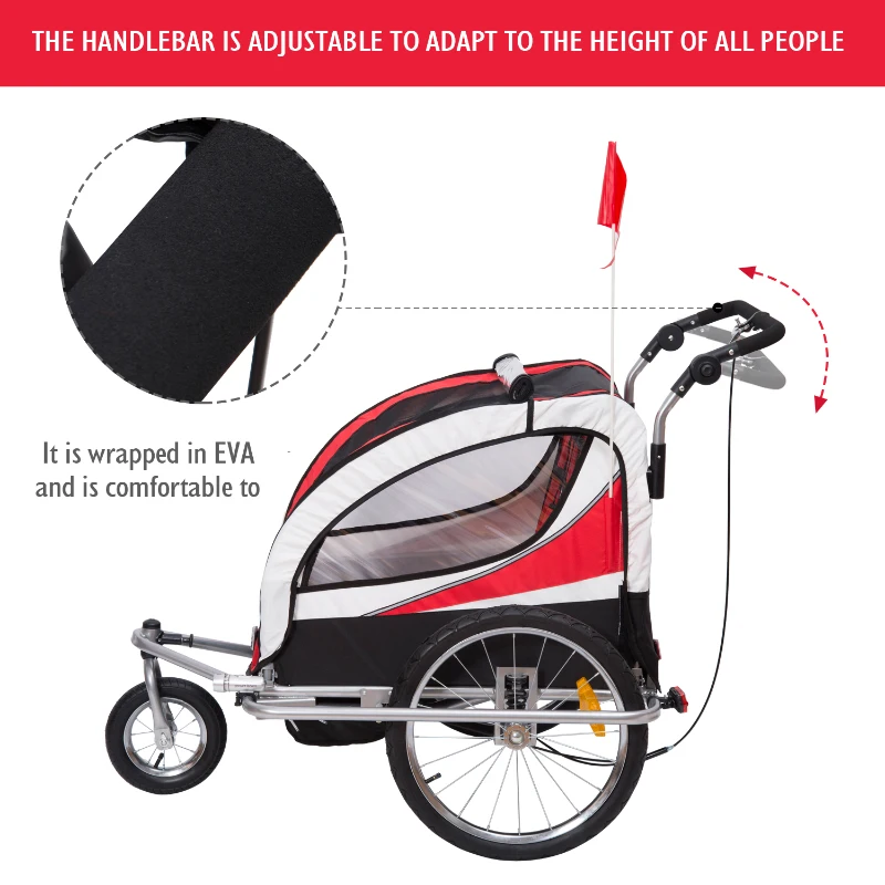 HOMCOM 2-Seater Child carrier Baby Stroller