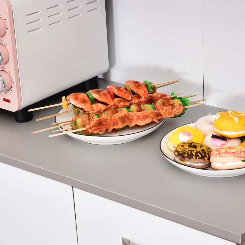 HOMCOM 4-Door Kitchen Display-White