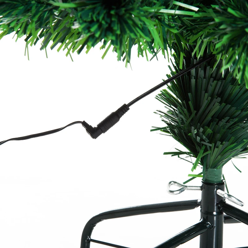 HOMCOM Kerstboom dennenboom kerstboom LED-optische vezel boom ster 8 model