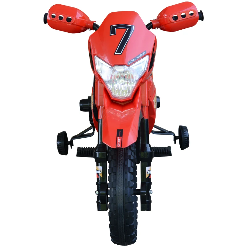 HOMCOM Children Motorbike Ride On Car Electric 6V Battery Kids Toy 4-Wheel - Red